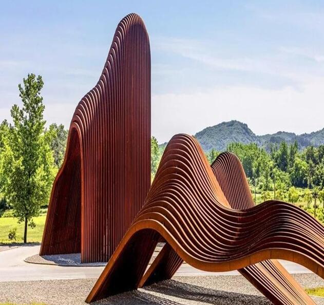霞山锈钢板造型